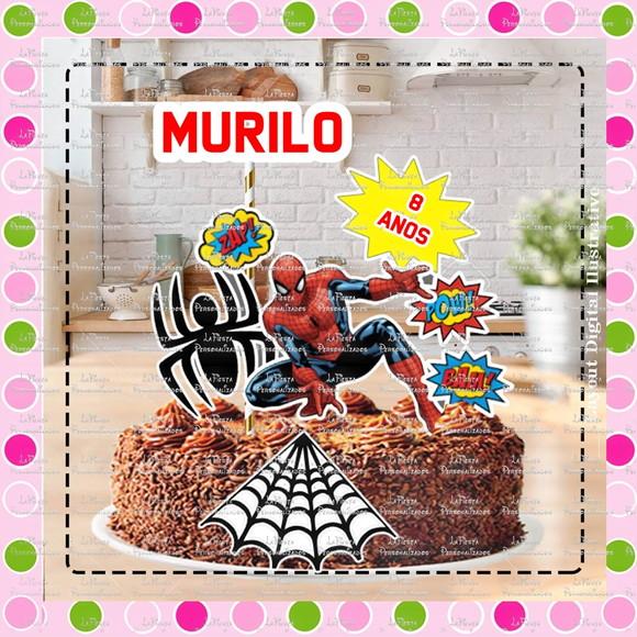 Topo de Bolo Homem Aranha