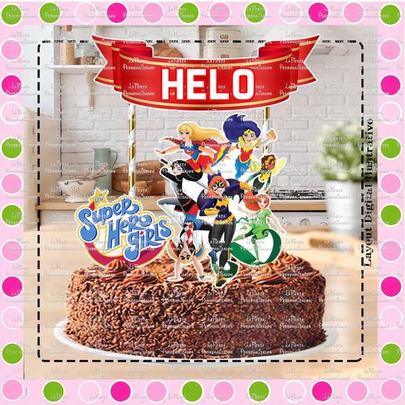 Topo de Bolo Super Hero Girls