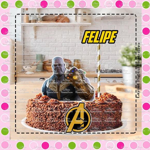 Topo de Bolo Vingadores