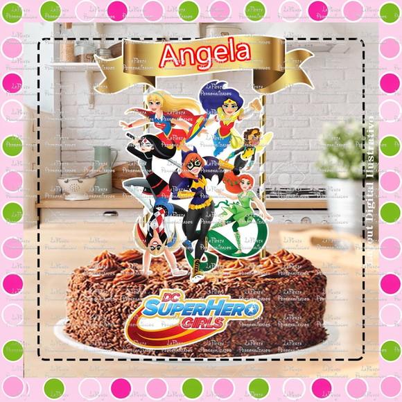 Topo de Bolo Super Hero Girls