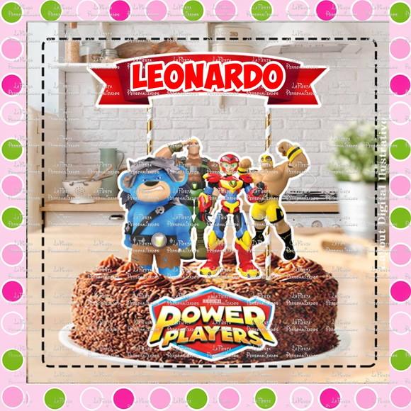 Topo de Bolo Power Players
