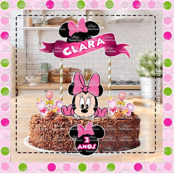 Topo de Bolo Minnie Baby