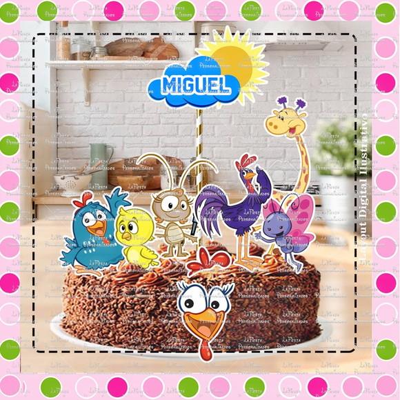 Topo de Bolo Galinha Pintadinha