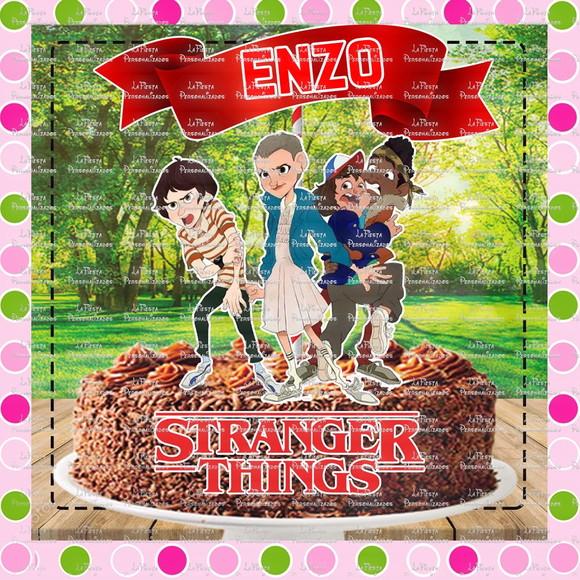 Topo de Bolo Stranger Things