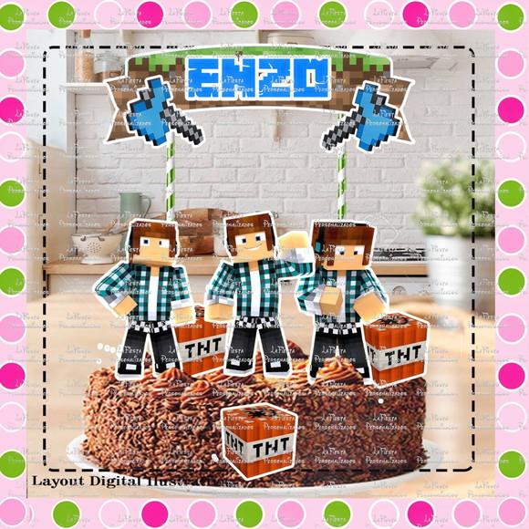 Topo de Bolo Minecraft