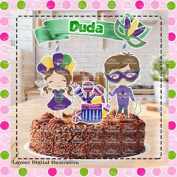 Topo de Bolo Carnaval