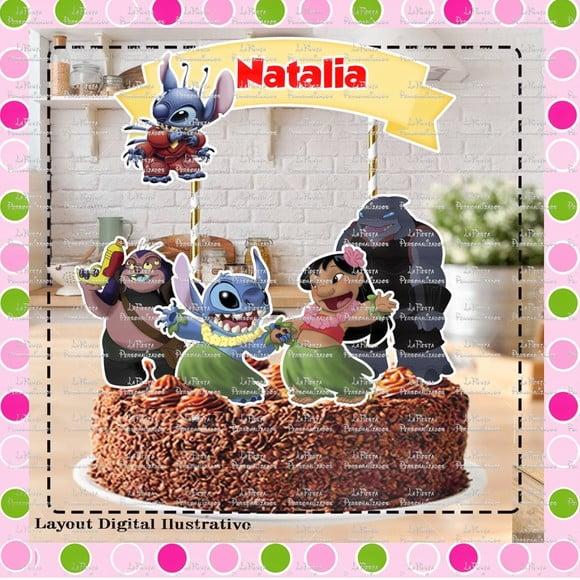 Topo de Bolo Lilo & Stitch