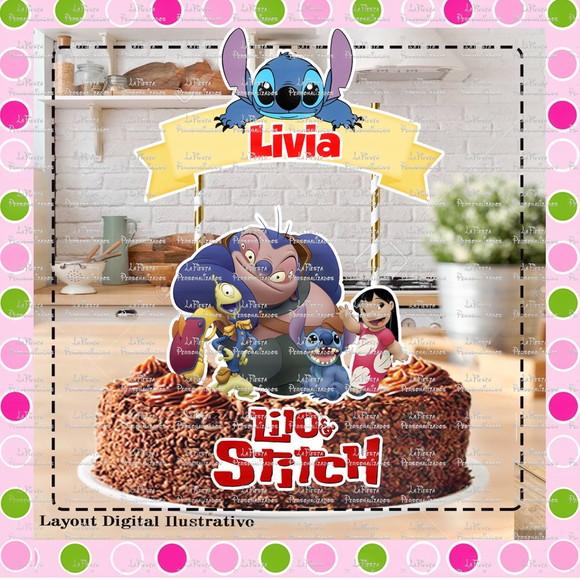 Topo de Bolo Lilo & Stitch
