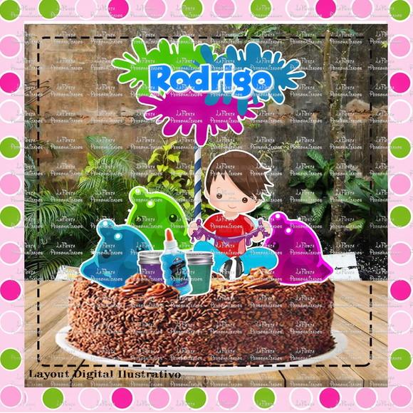 Topo de Bolo Slime