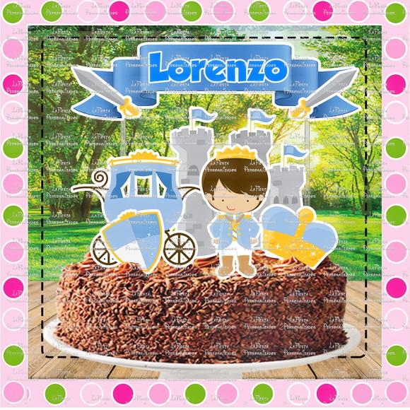 Topo de Bolo Príncipe Realeza