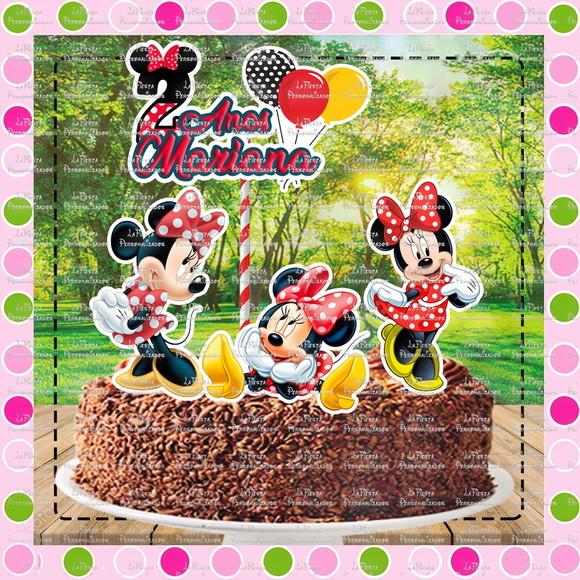 Topo de Bolo Minnie