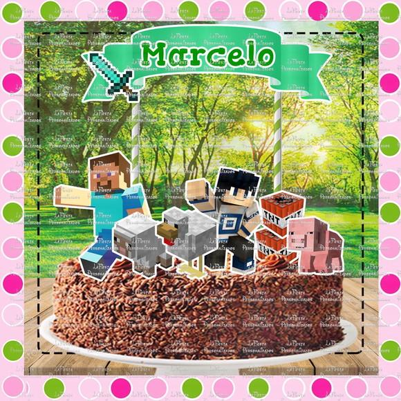 Topo de Bolo Minecraft