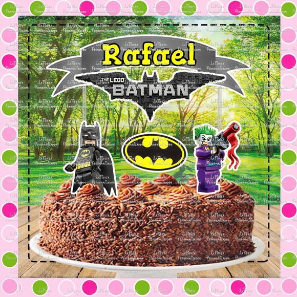 Topo de Bolo Batman Lego