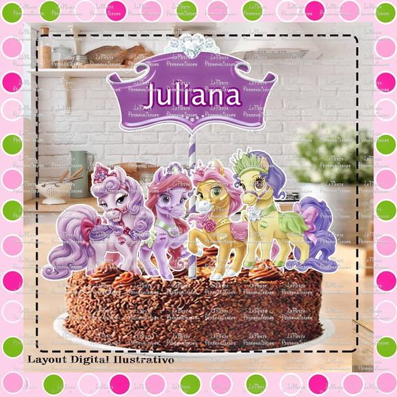 Topo de Bolo Pets Princesas