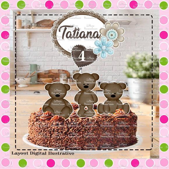 Topo de Bolo Urso