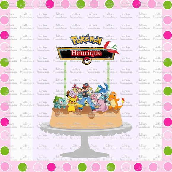 Topo de Bolo Pokemon