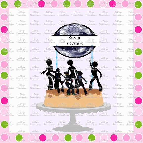 Topo de Bolo Discoteca