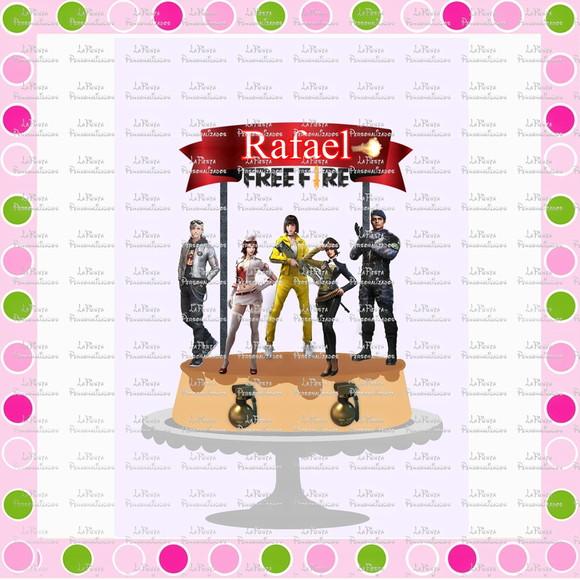 Topo de Bolo Free Fire