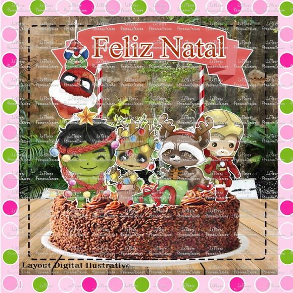 Topo de Bolo Natal