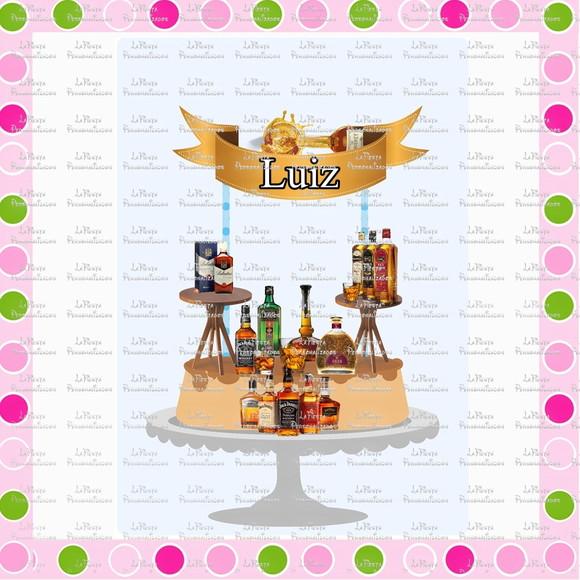 Topo de Bolo Whisky