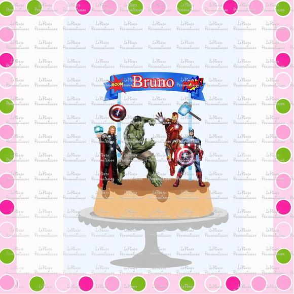 Topo de Bolo Vingadores