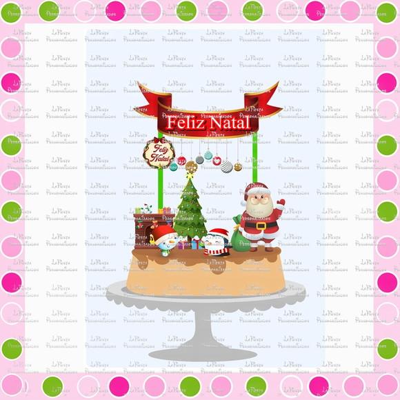 Topo de Bolo Natal