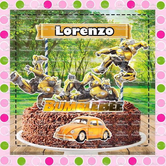 Topo de Bolo Bumblebee