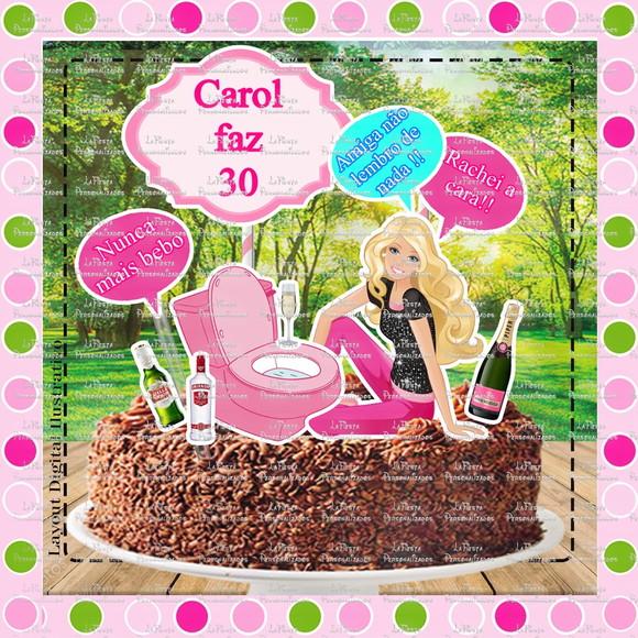 Topo de Bolo Barbie