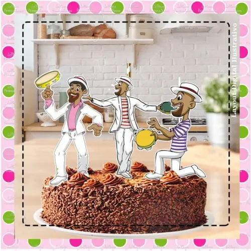 Topo de Bolo Pagode e Samba