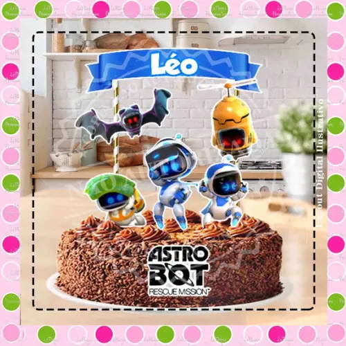 Topo de Bolo Astro Bot Rescue Mission
