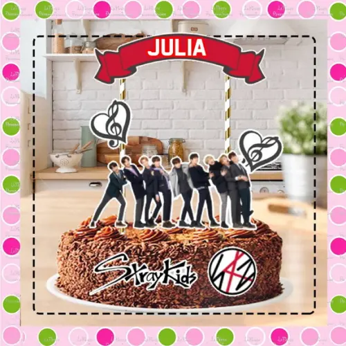 Topo de Bolo Stray Kids