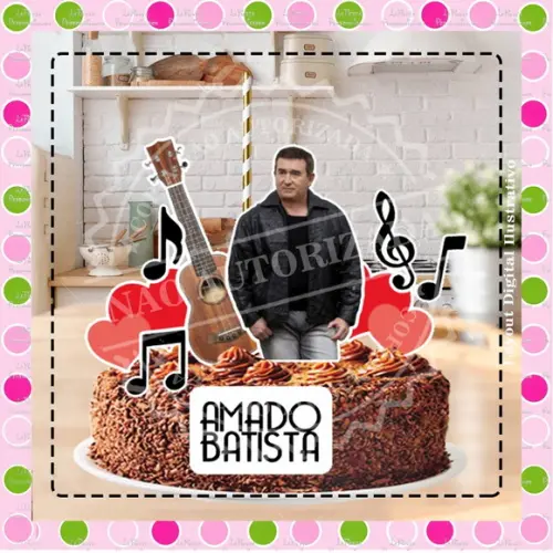 Topo de Bolo Amado Batista
