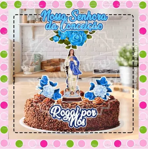 Topo de Bolo Nossa Senhora da Conceição