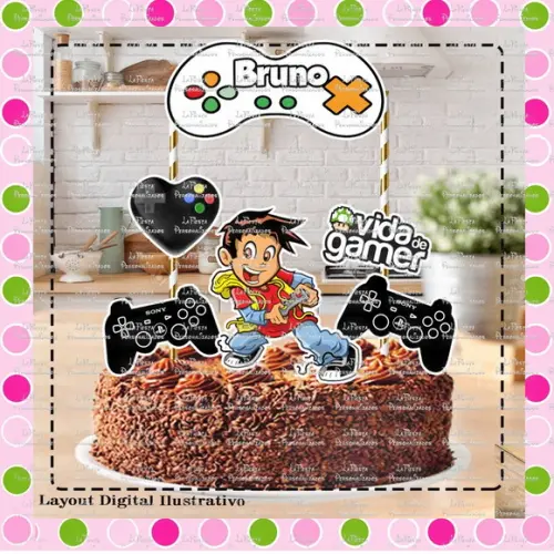 Topo de Bolo Video Game