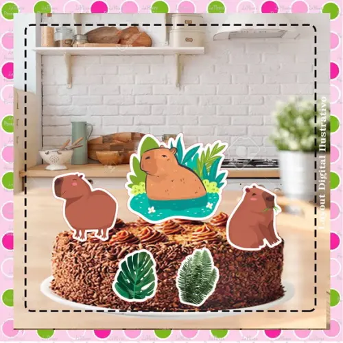 Topo de Bolo Capivara