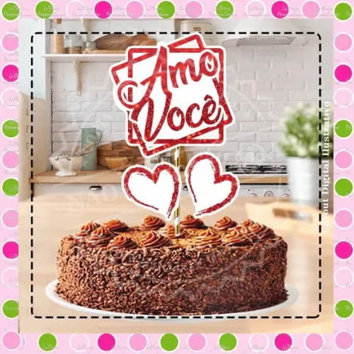 Topo de Bolo Frases amor