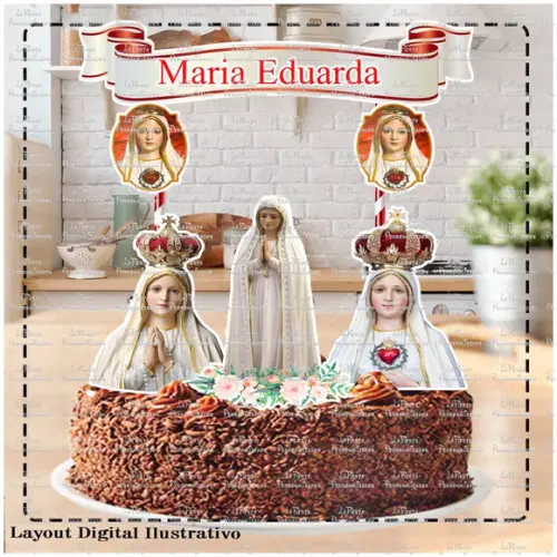 Topo de Bolo Nossa Senhora de Fátima