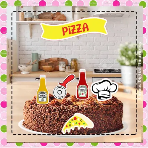 Topo de Bolo Pizza