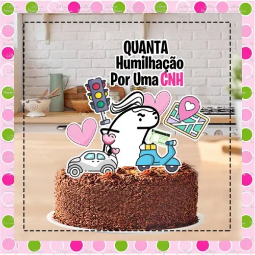 Topo de Bolo Flork Of Cows Habilitação