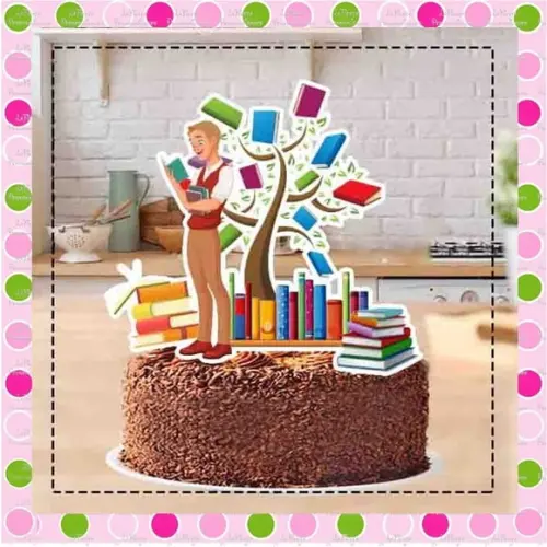 Topo de Bolo Livros Leitura
