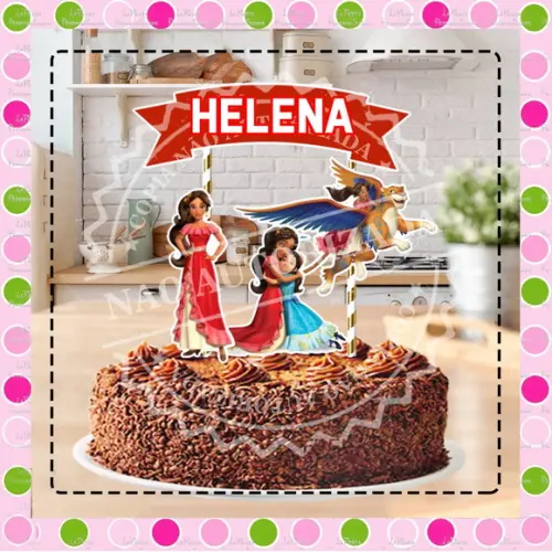 Topo de Bolo Helena de Avalor