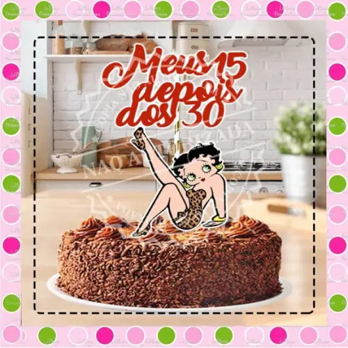 Topo de Bolo Betty Boop