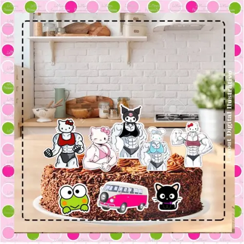 Topo de Bolo Hello Kitty Maromba
