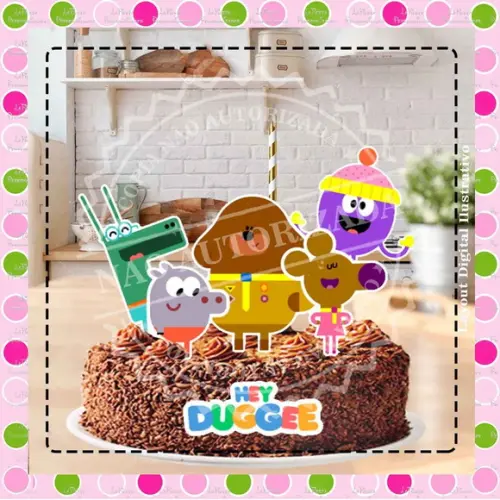 Topo de Bolo Hey Duggee