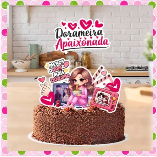 Topo de Bolo Dorama Kdrama