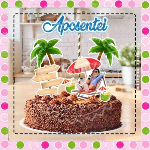 Topo de Bolo Aposentei