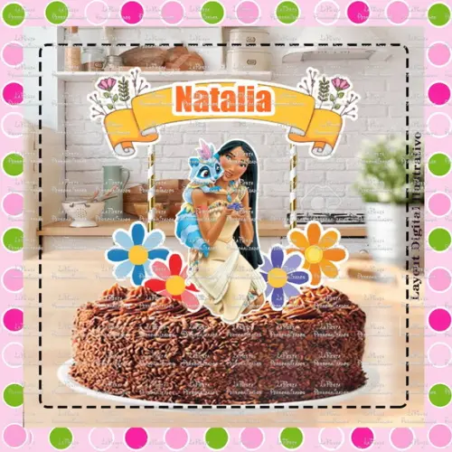 Topo de Bolo Pocahontas