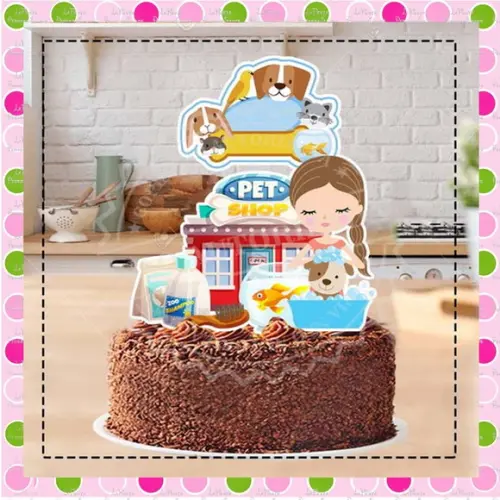 Topo de Bolo Pet Shop