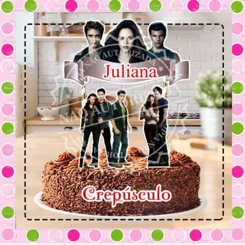 Topo de Bolo Crepúsculo