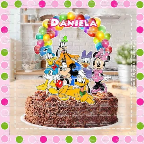 Topo de Bolo Mickey e Sua Turma